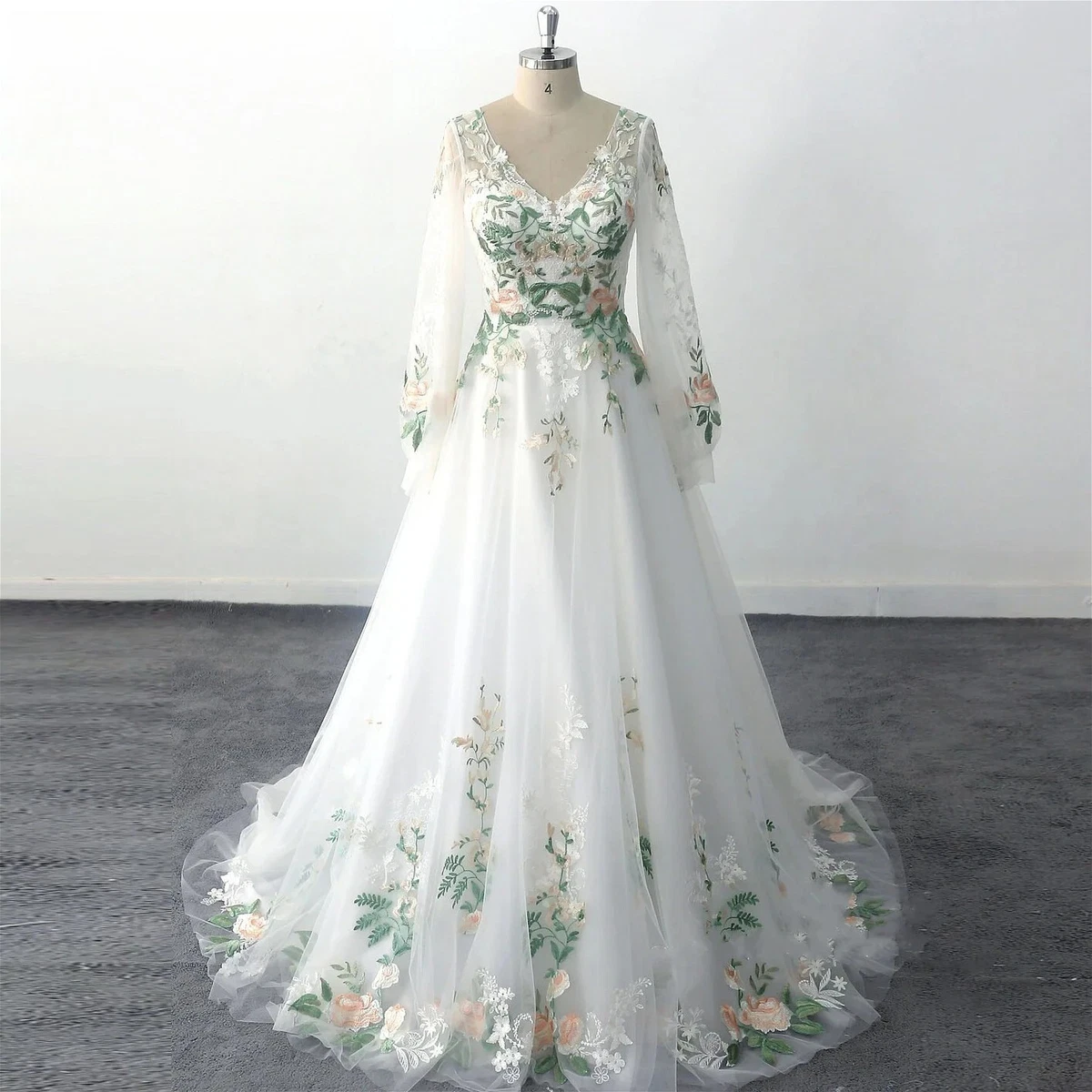Embroidery Green Wedding Dresses for sale | eBay Embroidery Green Wedding Dresses for sale | eBay