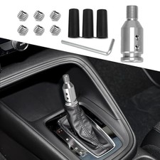 M12x1.25 Shift Knob Adapter, Aluminum Gear Shift Adapter Kit with 3 Silver