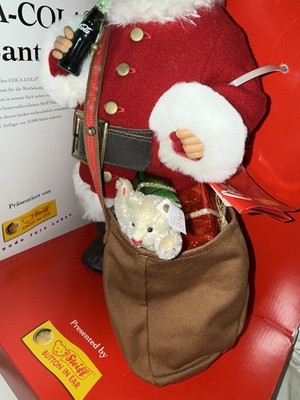 STEIFF Coca-Cola Santa 1999年10,000体限定品 STEIFF COCA-COLA Classic 1931 Santa Doll & Mini Mohair Polar Bear