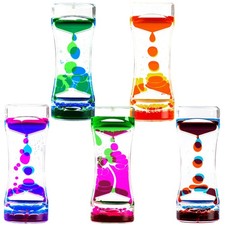 Liquid Motion Bubbler Timer Pack of 5 Liquid Bubbler Sensory Toys Fidget Toy ...