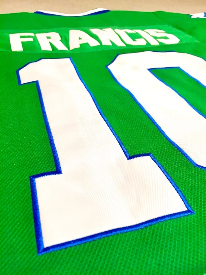 Camiseta deportiva verde clásica de Ron Francis Hartford Whalers 1986 talla XL para hombre Foto 4 de 4