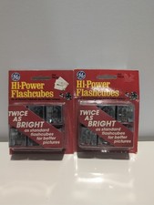 2 Packs of GE hi-Power Flashcubes 6 Pack 12 Cubes Total NOS