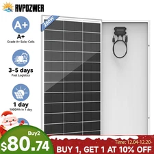 200W 12V Solar Panel Mono 18BB Battery Charge RV PV Home Off-Grid Battery Power