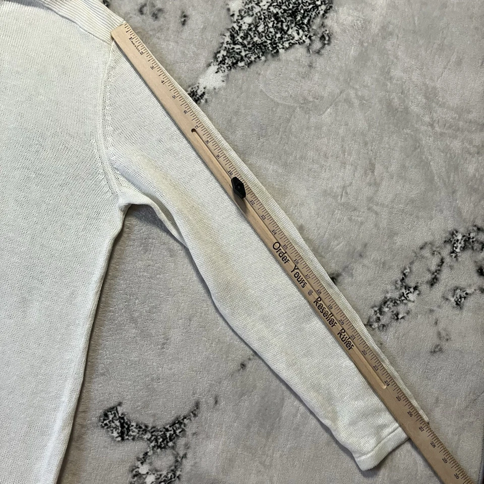 Calvin Klein Top Mens Size XXL White Lightweight Knit Linen Casual Beach Resort - Image 3 of 4