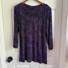 Coldwater Creek Purple Abstract Geometric Gol...
