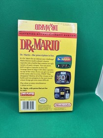 Juego y caja Dr Mario NES. Sin manual. Probado. Aut&eacute;ntico.