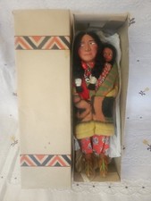 Vintage Souvenir Skookum Doll  Papoose BULLY GOOD Native American Indian Box