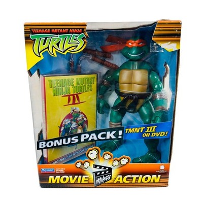 Playmates Teenage Mutant Ninja Turtles Michaelangelo Movie Figure w/DVD Bonus