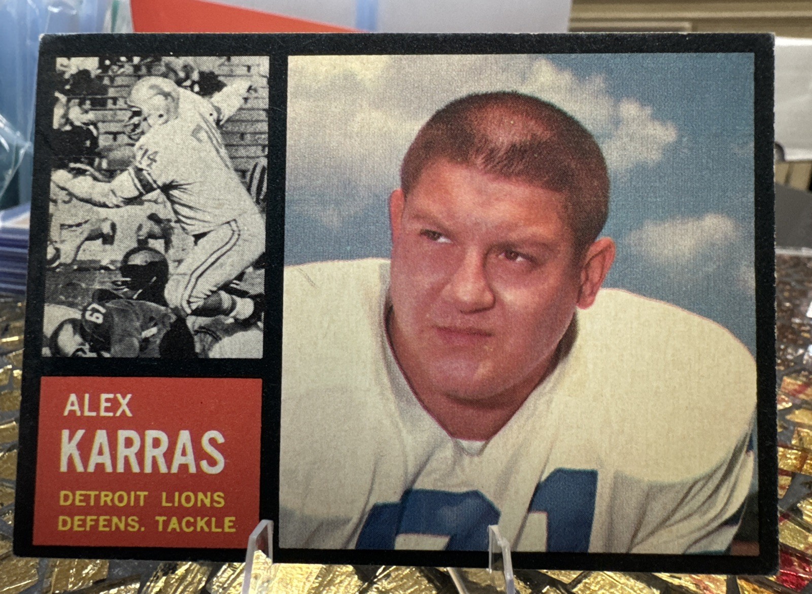 1962 Topps Football #58 Alex Karras Detroit Lions HOF Excellent No Creases
