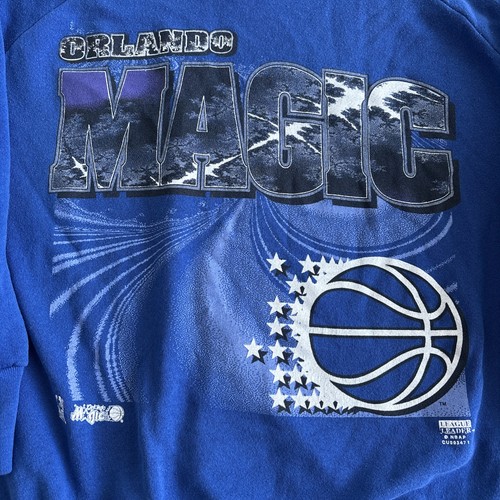 Vintage Orlando Magic Crewneck XL anni 90 NBA grafica basket made in USA - Foto 4 di 10
