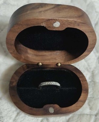 Hand Carved Engagement Ring Box Solid Wood Gift Presentation It Was Always You H