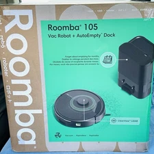 New iRobot Roomba 105 Vac Robot Vacuum with AutoEmpty Dock - Factory Sealed