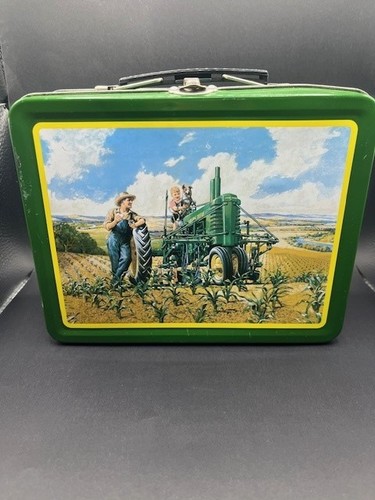 John Deere “Lunchtime” Collectible Lunch Tin Box 7.5"W x 6"H x 3"D
