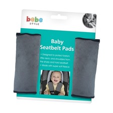 Bebe Style Baby Car Seat Belt Shoulder Pads &ndash; Soft Padded Strap Covers (Pair)