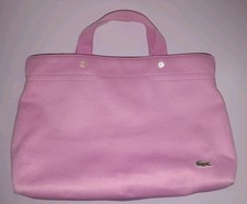 Lacoste Pink Cotton Pique Handbug Purse Pre-O...