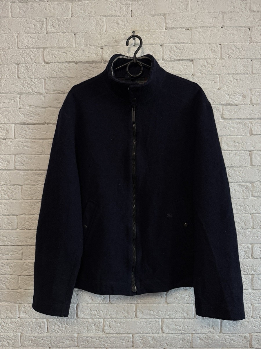 テ*モ様 vtg Burberry wool bomber jacket Vintage Burberry Wool Bomber Jacket Sz L 