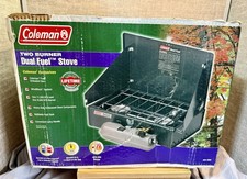 Coleman Dual Fuel 2-Burner -Coleman Fuel /Unleaded Gas Model 424-700G MINT COND!