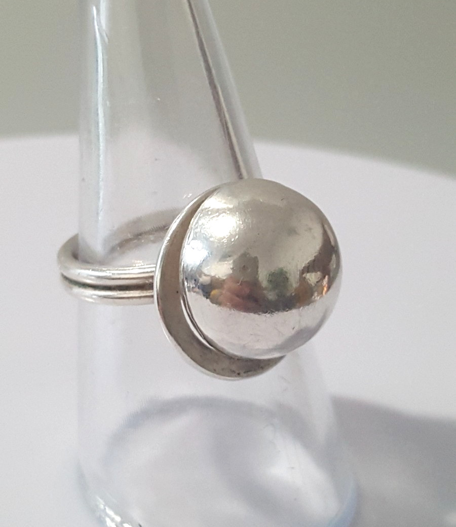 Fabulous Solid Artistic Dome Ring 925 Silver Size… - image 20
