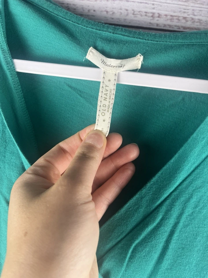 Old Navy - Sudadera con Capucha Pullover Maternidad Talla Pequeña Mediana Verde Foto 4 de 4