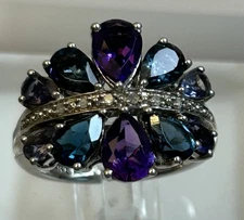 Vintage Statement Ring 925 Size 7 Tested Positive on Gemstone Tester See Pics