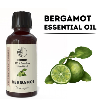 Heroot Bergamot Pure Essential Oil for Diffuser Aromatherapy Home Fragrance