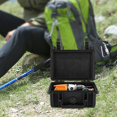 IP67 Protective Dry Case Small Hard Shell Foam Insert Black 21.6 × 18 × 10.3 cm