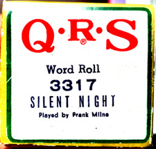 QRS Holiday Word Roll SILENT NIGHT Frank Milne 3317 Player Piano Roll