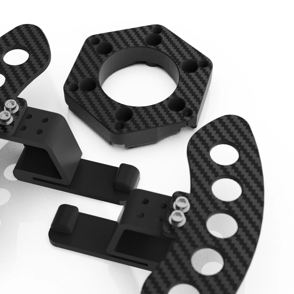 Logitech G29/G920/G923/G27/G25 Paddle Shifter Extender Semideep-Dish Adapter MOD - Bild 4 von 4