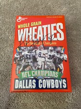 Alvin Harper Signed 1993 Wheaties Box. Unopened. Dallas Cowboys. Autograph
