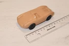 VINTAGE CAR INFLATED PLASTIC "PORSCHE SPYDER 1500 CC" PLAREC 1961 BROWN 1960s