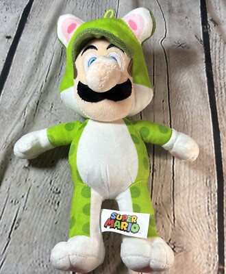 Super Mario Luigi Cat Suit Giant 12” Soft Plush Toy Nintendo