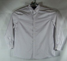 TommyHilfiger 171/2 34-35 Men  s WhiteLongSleeve pinstripe multicolor DressShirt 
