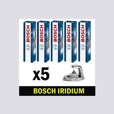 5x Bosch Iridium Spark Plugs for FORD FOCUS II 2.5 09->11 DA DP HCP