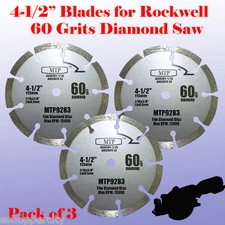 3x 60G 4-1/2" inch Diamond Circular Saw Blade for ROCKWELL RK3441K WORX RW9283