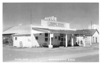 Termo, CA RPPC Shell Gas Station Lassen County Ghost Town Roadside '50s Postcard