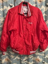 Vintage Jersey Lined USA Made Dixie Vans Snap Bomber Windbreaker Jacket