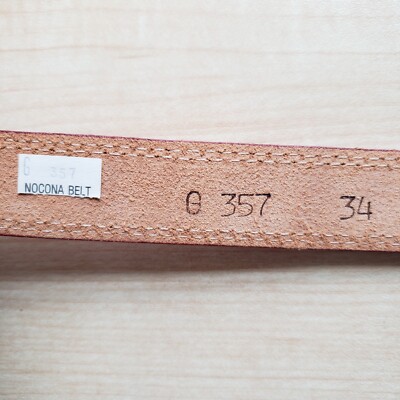 VTG Nacona Western Belt Red Leather SZ 34 Southwest Silver Buckle & Tip USA Nacona Western Belt Red Leather Size 34 Southwest Buckle  main image 4