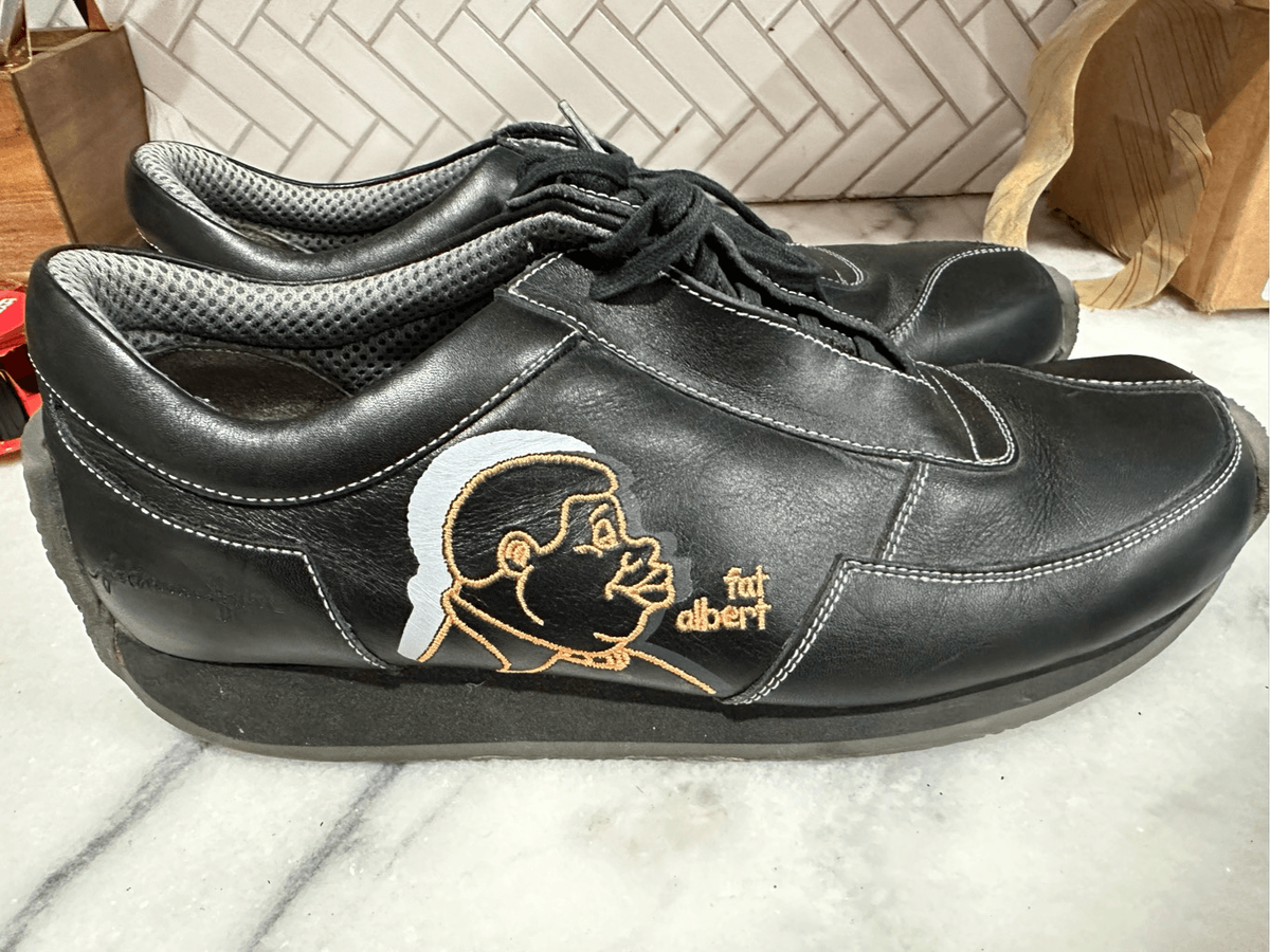 Extremely RARE Platinum FUBU Fat Albert Black Leather Extremely RARE Platinum FUBU Fat Albert Black Leather