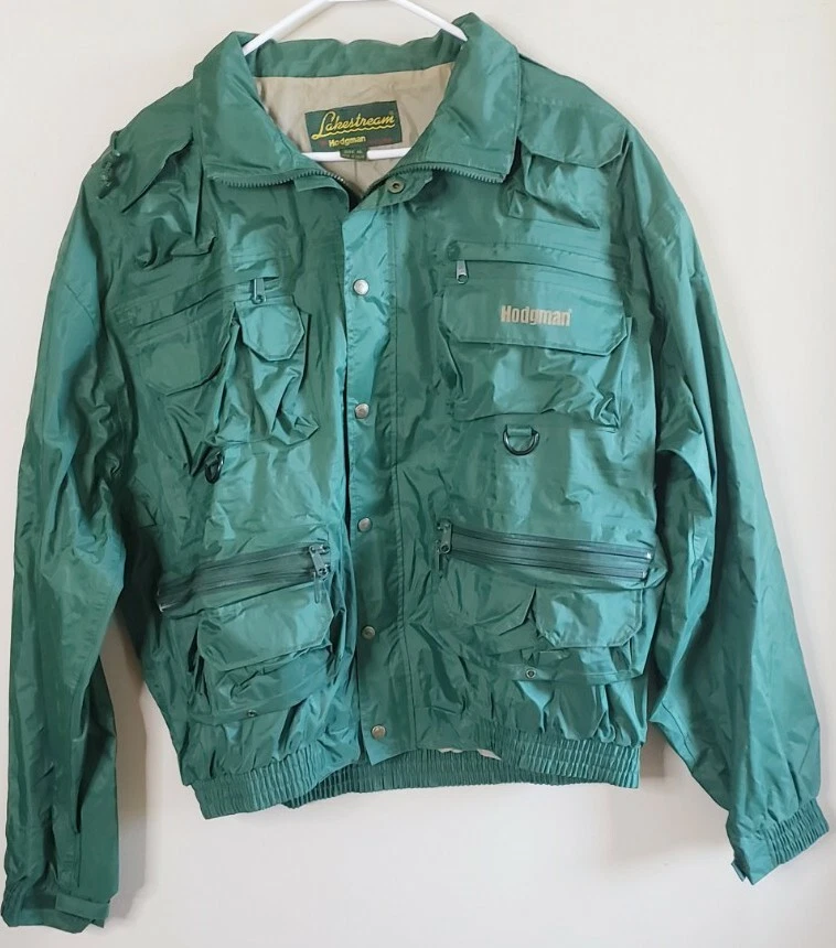 VTG Lakestream Hodgman Men's XL Fly Fishing Jacket Hooded Hunting Green Raincoat
Opens in a new wind