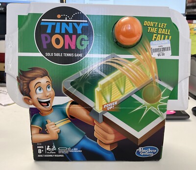 Tiny Pong Solo Table Tennis Kids Electronic Handheld Game by Hasbro New