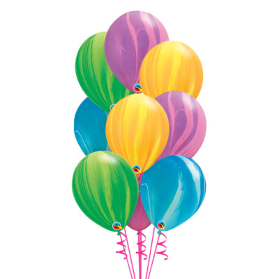 Happy Birthday Luftballons Party Marmor Feier Farbe Deko Latex 10er Pack