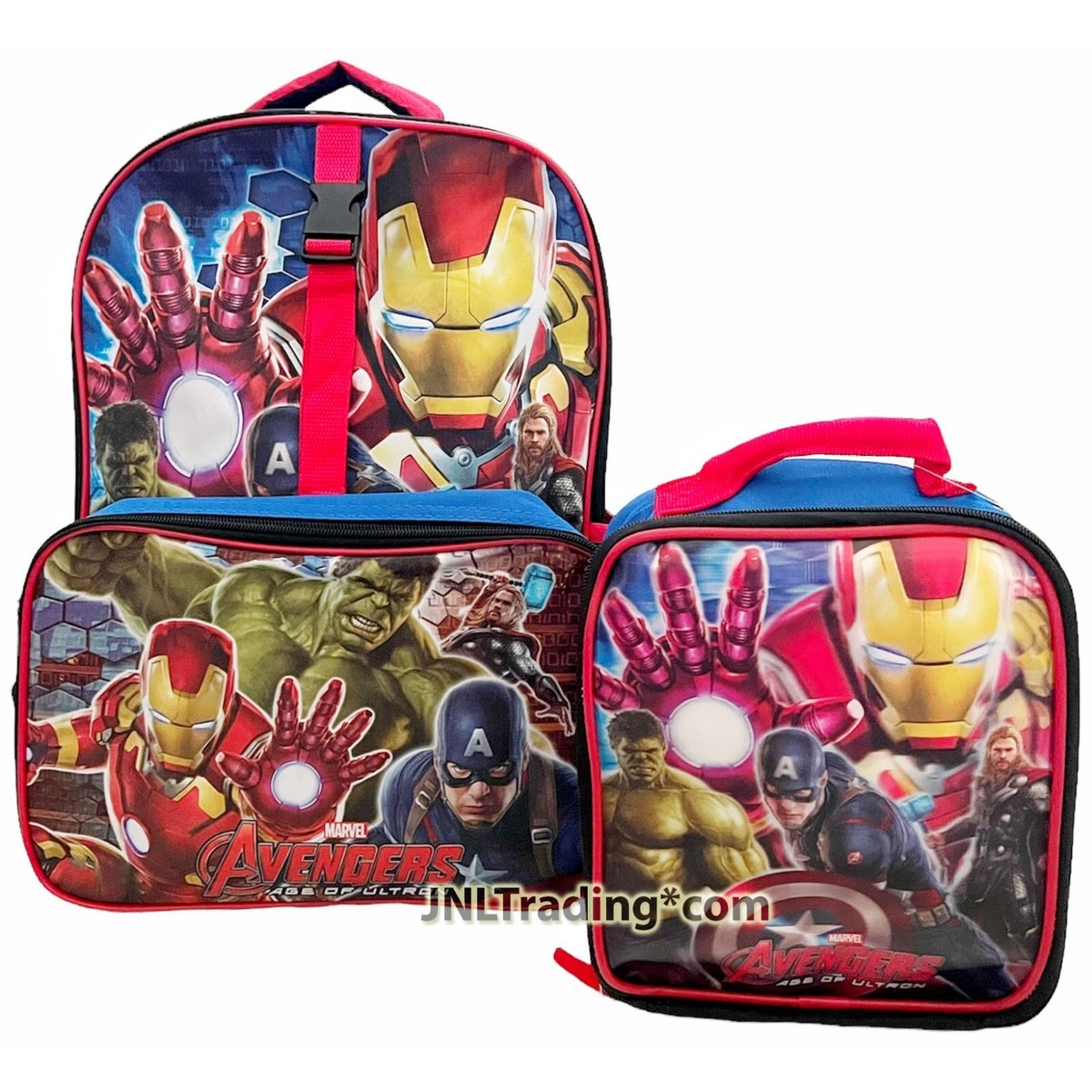 Marvel Avengers Age of Ultron School Backpack with Soft Insulated Lunch Bag | eBay Marvel Avengers Age of Ultron School Backpack with Soft Insulated Lunch Bag | eBay