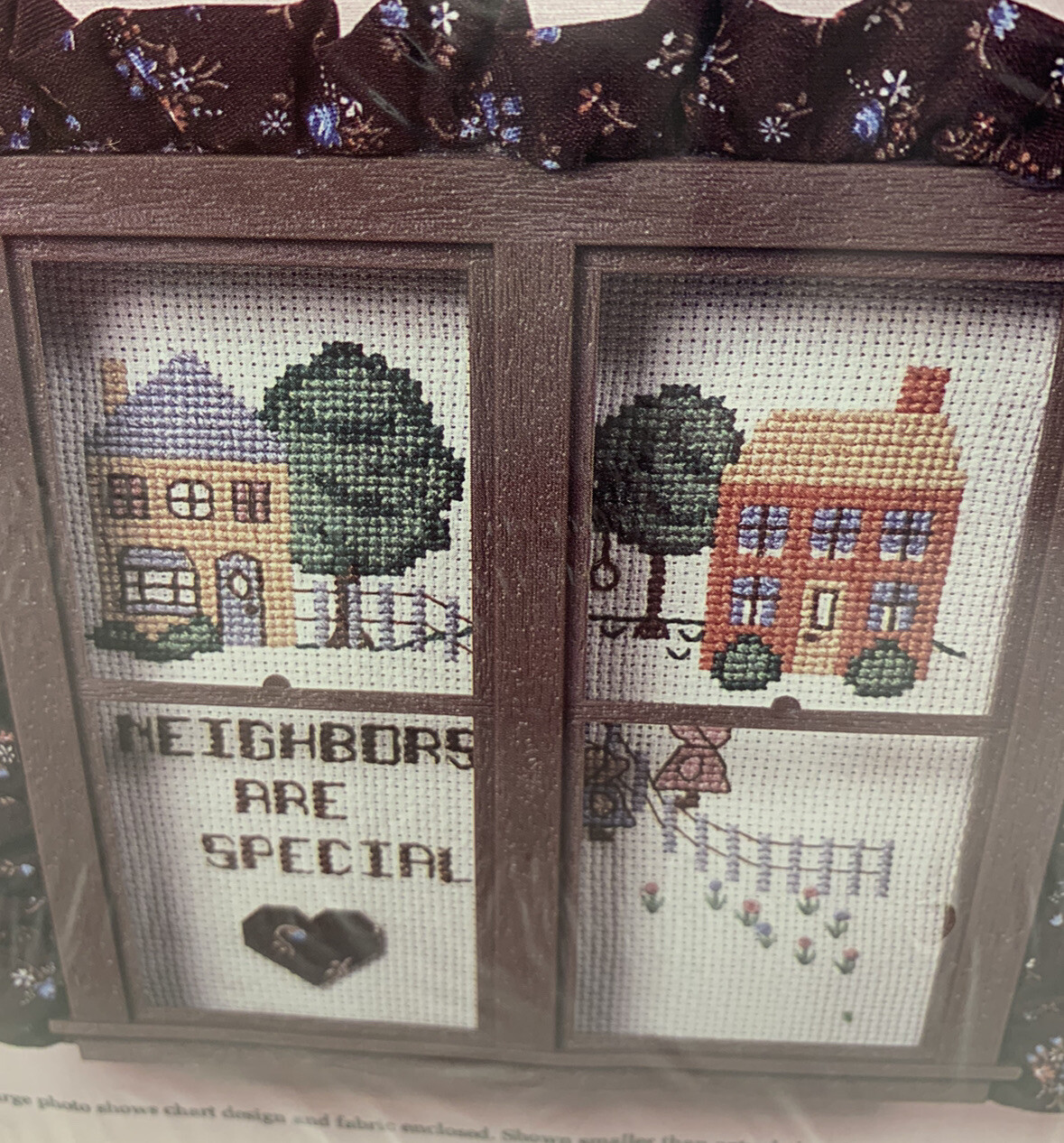 Heartwarmers "Neighbors Are Special" Cross Stitch Shadow Box Kit