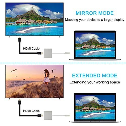 USB Type-C to HDMI Mirror Adapter 4K HDTV For Samsung Galaxy LG Phone Macbook - Picture 8 of 20