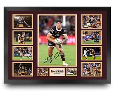 Reece Walsh Signed Action Photo Framed Brisbane Broncos Superstar Memorabilia