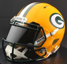 GREEN BAY PACKERS NFL Gameday AUTHENTIC Football Helmet w/ Eye Shield Visor