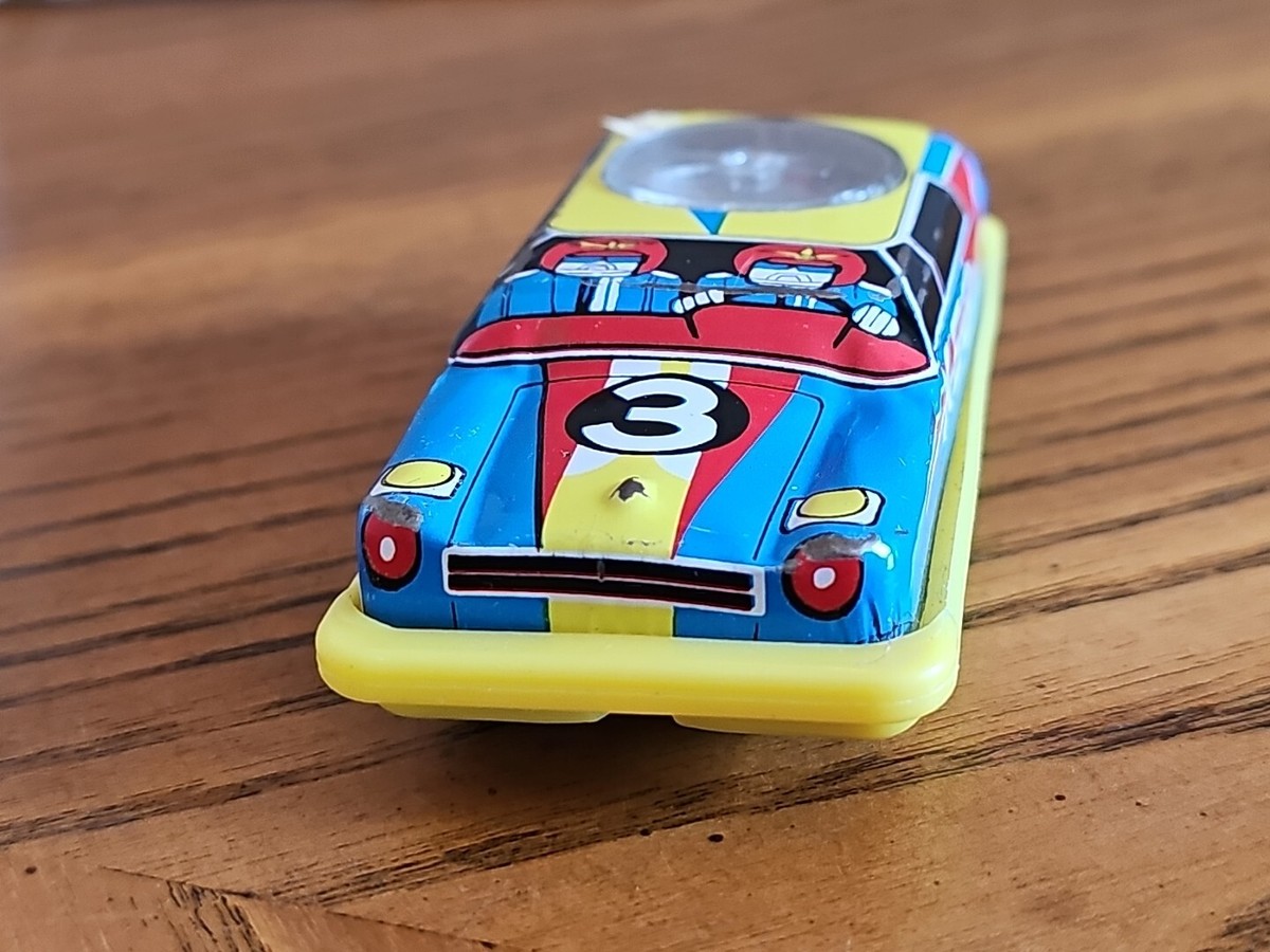 VINTAGE Japan TOYS TIN PLASTIC XE3 NO 3 FRICTION SPIN CAR 1960s | eBay