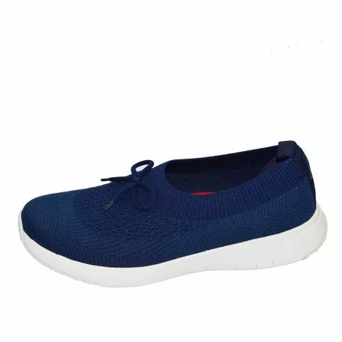 Women s Fitflop Adora Bow Navy Slip on Shoes