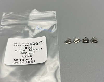 80 Pièces Tubes Buccaux Orthodontie Roth 022 Monobloc - Modèle BT20R0221M - Métal - Neuf