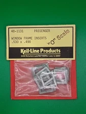KEIL-LINE PRODUCTS O SCALE PASSENGER WINDOW FRAME INSERTS .530 X .498 QTY 12
